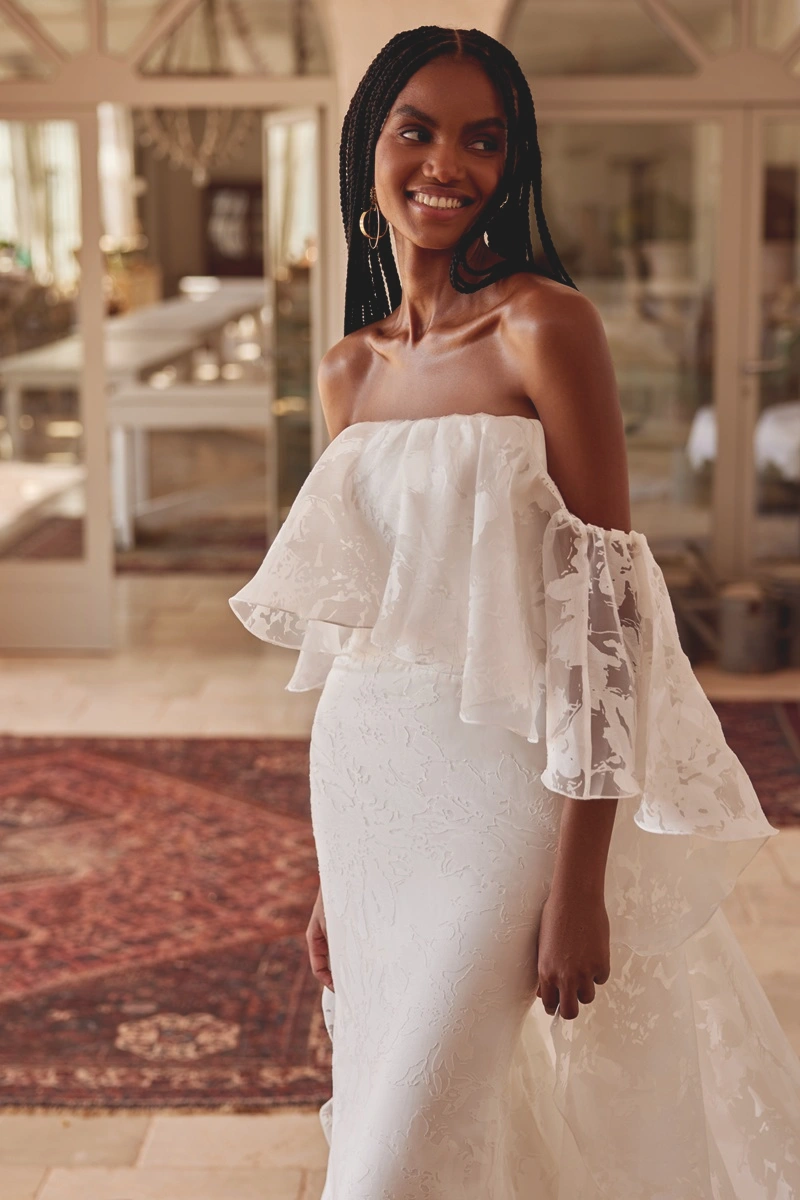 Wedding dress by Lillian West, style 66381 fc