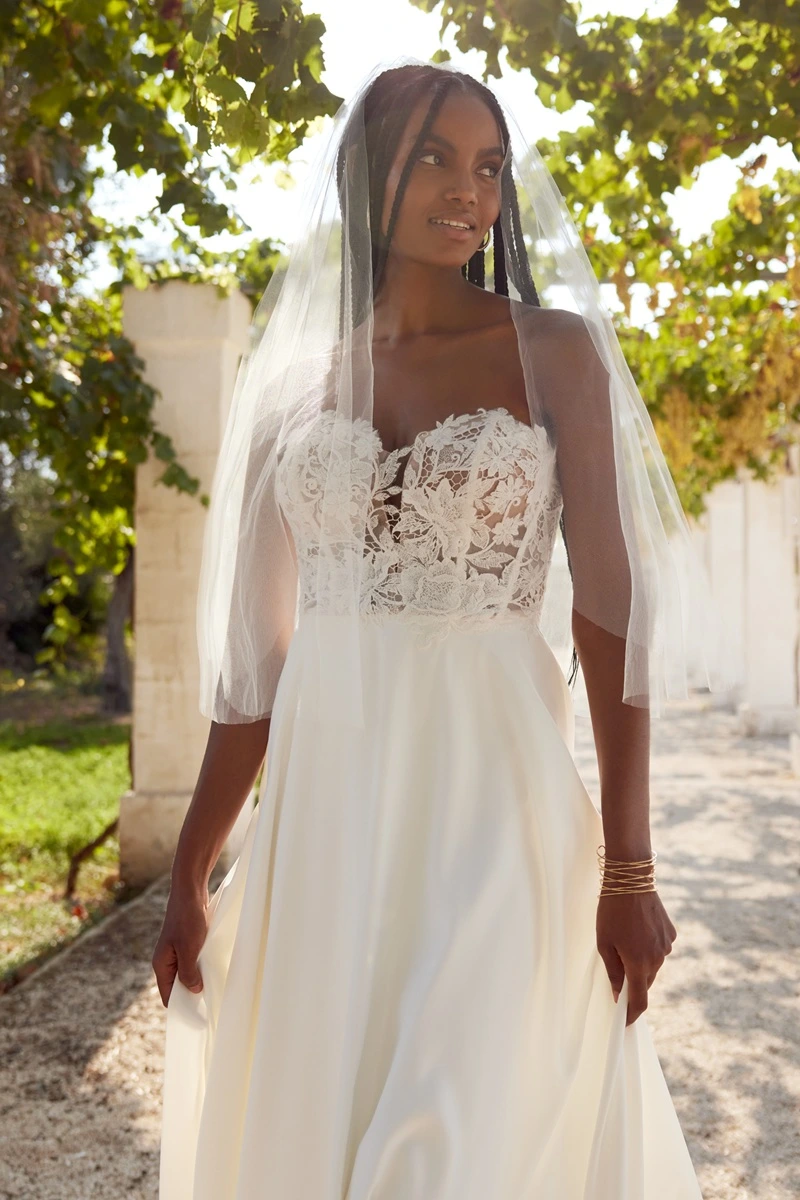 Wedding dress by Lillian West, style 66393 Front