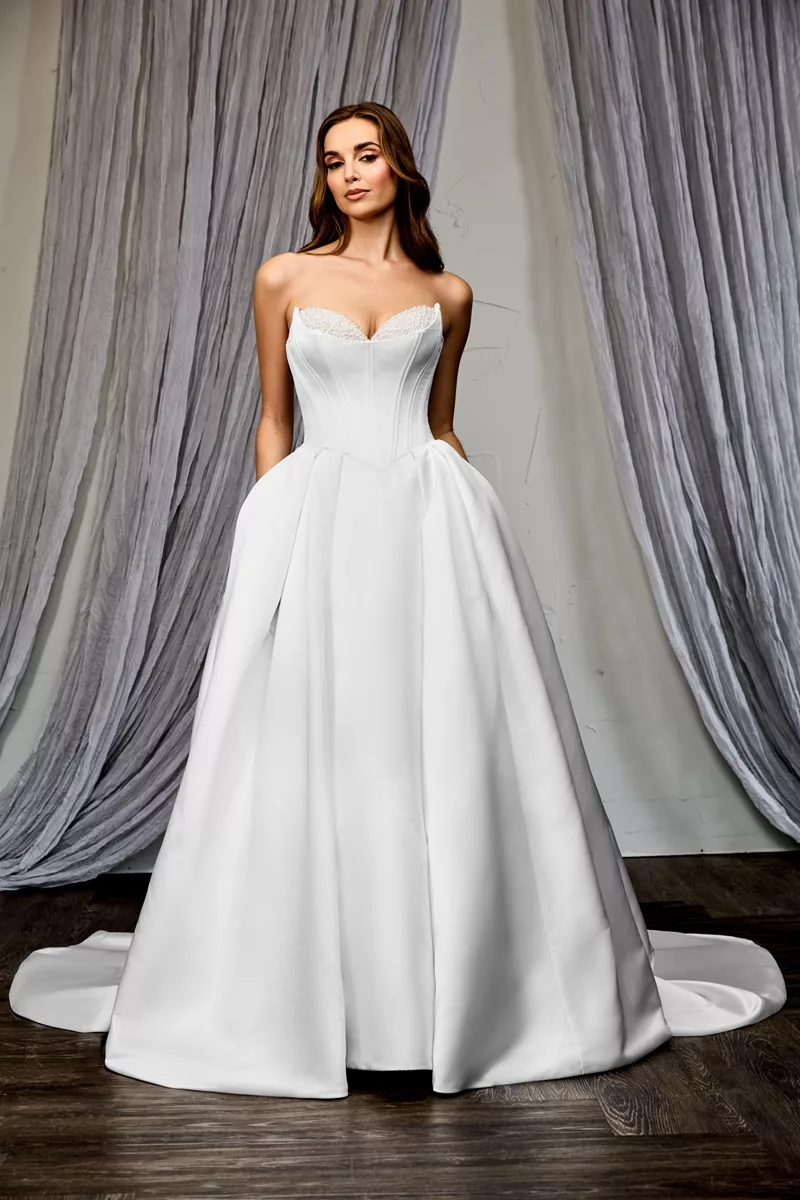 Wedding dress by Ellis Bridals, style Daphne front