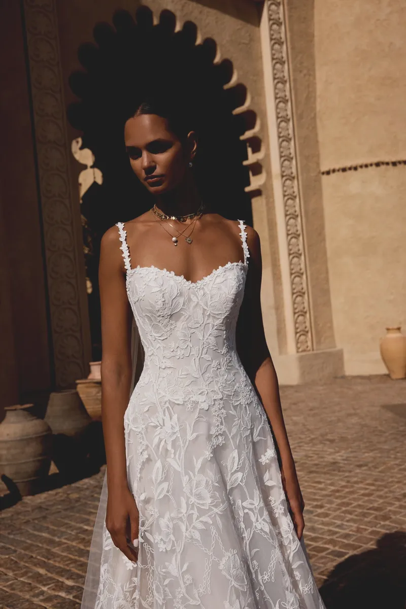 Wedding dress by Lillian West, style 66401 front